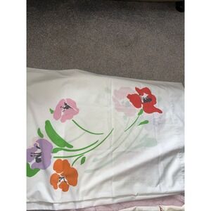 Vintage 1980s Martex 2 Pillowcases 20x29 Floral Non Iron Percale "Presslin"‎